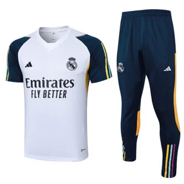 23-24 Real Madrid Short Sleeve Kits White Training Suits Soccer Jerseys Yupoo