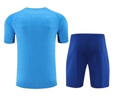 23-24 Real Madrid Goalkeeper Kits Short Sleeve Blue Suits Soccer Jerseys Yupoo