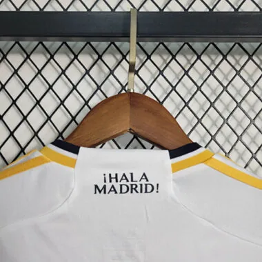 23-24 Real Madrid Home Kids Long Sleeve Kits Soccer Jerseys