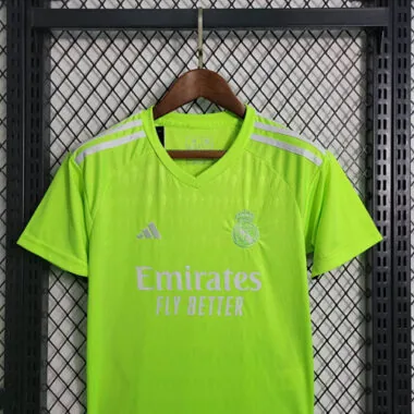 23-24 Real Madrid Kids Green Goalkeeper Kits Soccer Jerseys