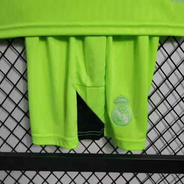23-24 Real Madrid Kids Green Goalkeeper Kits Soccer Jerseys