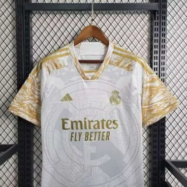 23-24 Real Madrid Special Editon Kit Golden Dragon Shirt Cheap Soccer Jerseys