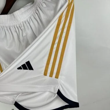23-24 Real Madrid Home Shorts White Pants Cheap Football Kit