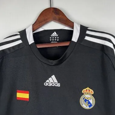 08-09 Real Madrid Retro Third Kit Vintage Black Shirt Football Jerseys