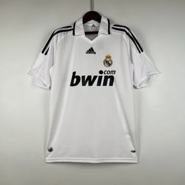 08-09 Real Madrid Retro Home Kit Vintage White Shirt Football Jerseys Yupoo