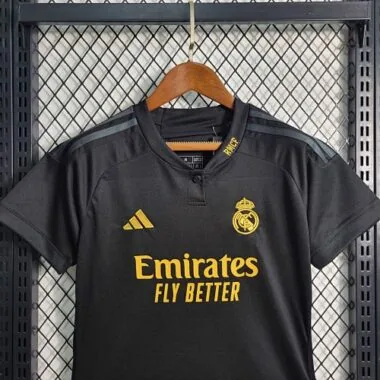 23-24 Real Madrid Third Kit Women Black Shirt Soccer Jerseys Yupoo