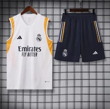 23-24 Real Madrid Training Suits White Vest Kit Soccer Jerseys Yupoo