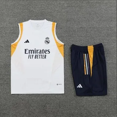 23-24 Real Madrid Training Suits White Vest Kit Soccer Jerseys Yupoo