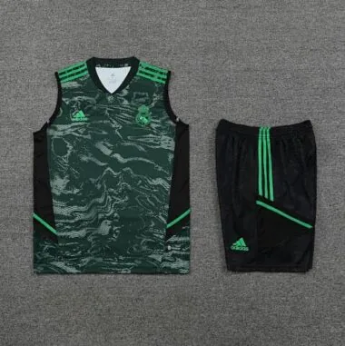 23-24 Real Madrid Training Vest Suits Green Sleeveless Kit Soccer Jerseys
