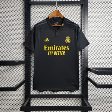 23-24 Real Madrid Third Kit Black Shirt Soccer Jerseys Yupoo