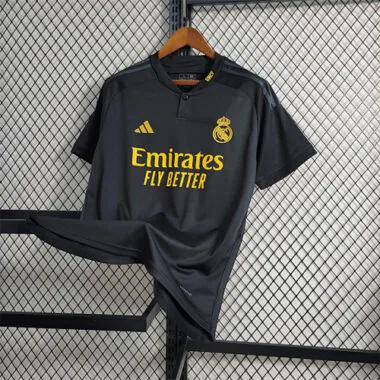 23-24 Real Madrid Third Kit Black Shirt Soccer Jerseys Yupoo
