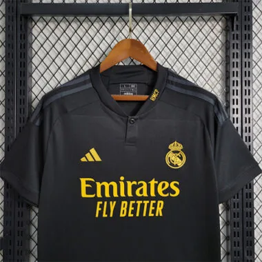 23-24 Real Madrid Third Kit Black Shirt Soccer Jerseys Yupoo