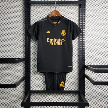 23-24 Kids Real Madrid Third away Size 16-28 Soccer Jerseys