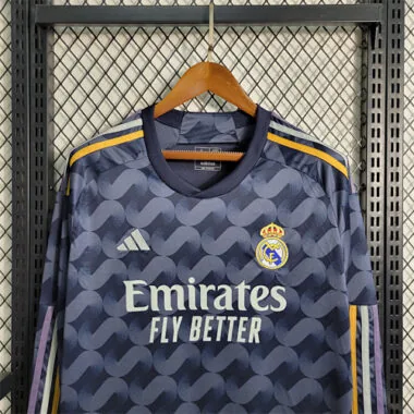 23-24 Real Madrid away long sleeved size S-3XL Soccer Jersey