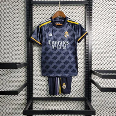 23-24 KIDS Real Madrid away size 16-28 Soccer Jersey