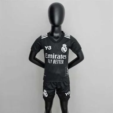22-23 Real Madrid Y3 black kids kit