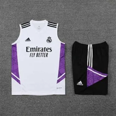 22-23 Real Madrid vest training suit kit White