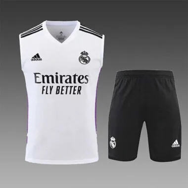 22-23 Real Madrid vest training suit kit White