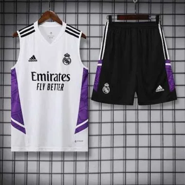 22-23 Real Madrid vest training suit kit White