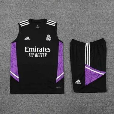 22-23 Real Madrid vest training suit kit black
