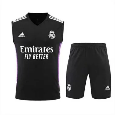 22-23 Real Madrid vest training suit kit black
