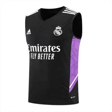22-23 Real Madrid vest training suit kit black