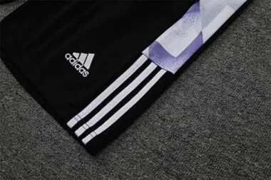 22-23 Real Madrid training suit short sleeve kit white and blue colorblock