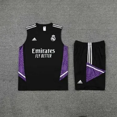 22-23 Real Madrid training suit kit Black
