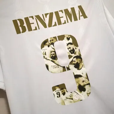 22-23 Real Madrid 9#BENZEMA Golden commemorative number
