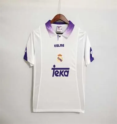 97-98 Real Madrid home champions league white champions