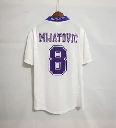 97-98 Real Madrid home champions league white champions