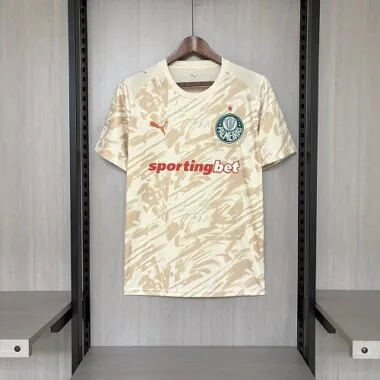 26-27 Palmeiras Beige Special Edition Kit Soccer T-Shirt AAAAJersey Supply Yupoo