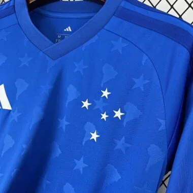 26-27 Cruzeiro Home Long sleeves Kit Soccer T-Shirt