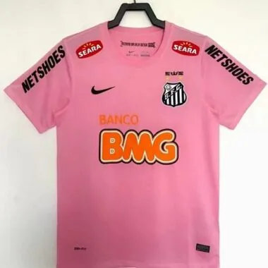11-12 Santos Pink Kit Retro Soccer T-Shirt AAAAJersey Supply Yupoo
