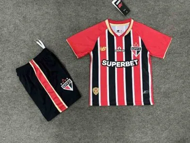 25-26 Sao Paulo Away Kids Kit Soccer AAAAJersey Yupoo