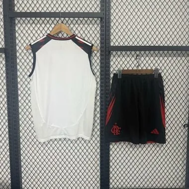 25-26 Flamengo Away Vest Kids Kit Soccer