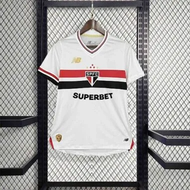 25-26 All Sponsor Sao Paulo Home Woman Kit Soccer AAAAJersey Yupoo