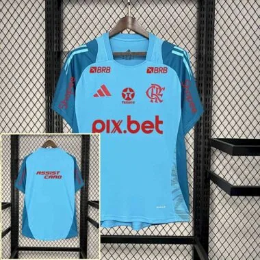 25-26 All Sponsor Flamengo Blue Training Kit Soccer AAAAJersey Yupoo