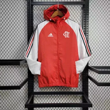 24-25 Flamenco Red Long Sleeve Kit Windbreaker Jacket Football AAAAJersey