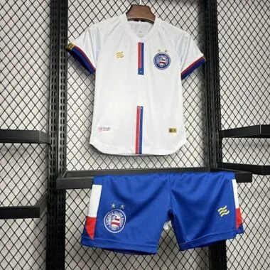 24-25 Bahia Away Kid Kits Youth Apparels Football