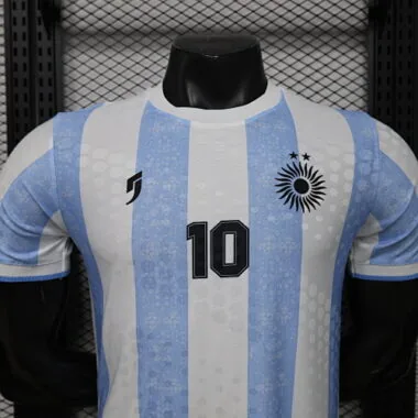 2026 Argentina Special Edition White Maradona#10 Kit Player Version Soccer T-Shirt
