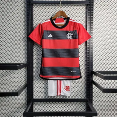 23-24 Flamengo home kids kit