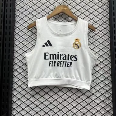 24-25 Real Madrid Home Women Yoga Vest Kit Soccer T-Shirt AAAAJersey Supply Yupoo