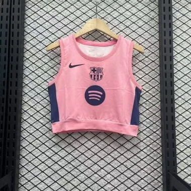 25-26 Barcelona Pink Women Yoga Vest Kit Soccer T-Shirt AAAAJersey Supply Yupoo