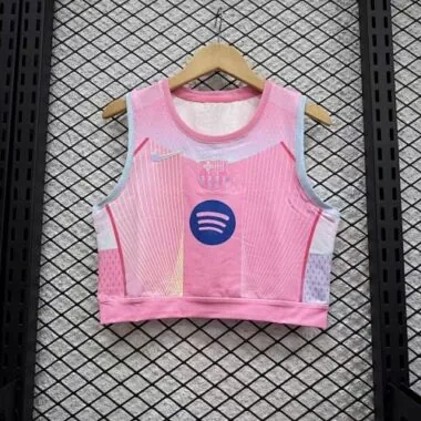 25-26 Barcelona Pink Women Yoga Vest Special Edition Kit Soccer T-Shirt AAAAJersey Supply Yupoo