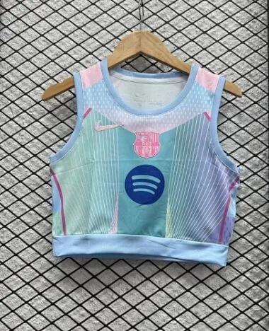 25-26 Barcelona Women Yoga Vest Kit Soccer T-Shirt AAAAJersey Supply Yupoo