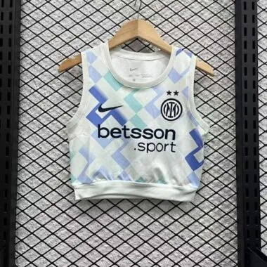 25-26 Inter Milan Away Women Yoga Vest Kit Soccer T-Shirt AAAAJersey Supply Yupoo