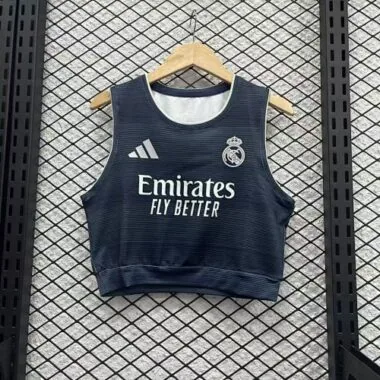 25-26 Real Madrid Away Women Yoga Vest Kit Soccer T-Shirt AAAAJersey Supply Yupoo