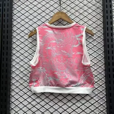 25-26 Real Madrid Pink Dragon Women Yoga Vest Kit Soccer T-Shirt AAAAJersey Supply Yupoo