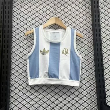 2024 Argentina 50th Anniversary Edition Women Yoga Vest Kit Soccer T-Shirt AAAAJersey Supply Yupoo